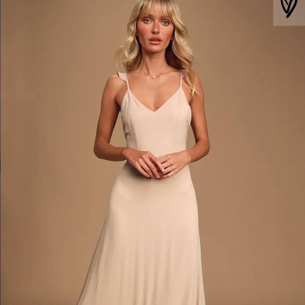 Meteoric Rise Blush Maxi Dress // size M
